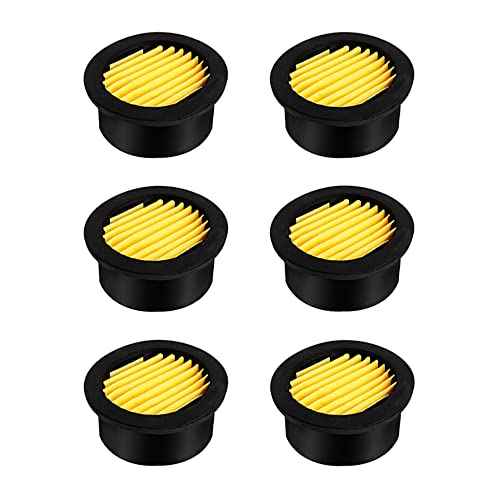 6PCS Air Compressor Replacement Filter Elements for 1/2'' 1/4" 3/8"Air Compressor Intake Paper Filter Sound Muffler Accessories for Generators, Blowers, Exhaust Ports HE015