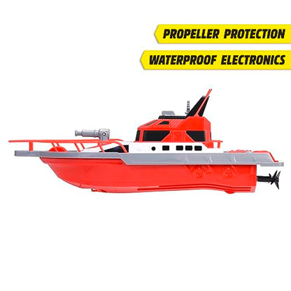 Dickie Toys 201107000- Radio Control Fire Engine 38 cm, 2 Channels, 27 MHz, USB Charging, Tip Speed 6 km/h, for Children from 6 Years
