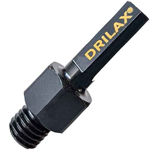 Drilax 5/8"-11 to 1/2" Drill Adapter | Heavy-Duty Triangle Shank for Threaded Diamond Hole Saws & Grinding Cups | Converts Angle Grinder Accessories to Standard Drills