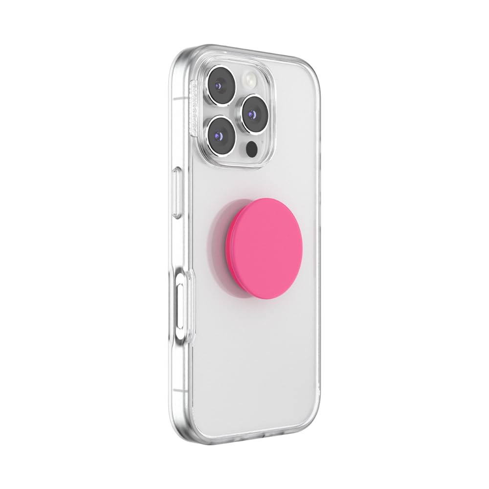 PopSockets Phone Grip with Expanding Kickstand, Adhesive Grip - Neon Pink