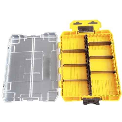 #DWAN2190 Tool Box Compartments Clear Lid Organizer Removable Yellow Drill Bits Parts Box N733460 N733461 Removable Compartments Yellow Quality Durable New Replacement Parts For DeWalt