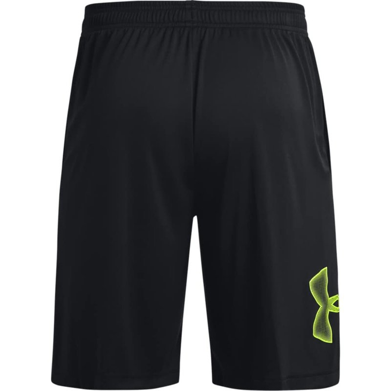 Under Armour Men's Tech Graphic 10" Shorts, Black (008)/High-Vis Yellow, Large