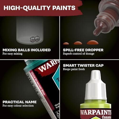 The Army Painter, Warpaints Fanatic Flexible Triad: Desaturated Blue-Greys, 6 x 18 ml acrylic paints - Miniature quality hobby paint for Dungeons and Dragons (DnD) & Warhammer Miniatures