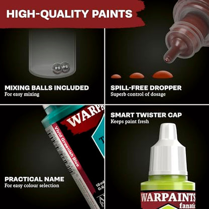 The Army Painter, Warpaints Fanatic Flexible Triad: Desaturated Blue-Greys, 6 x 18 ml acrylic paints - Miniature quality hobby paint for Dungeons and Dragons (DnD) & Warhammer Miniatures