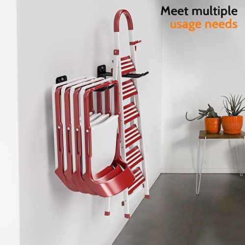 4Pcs Heavy Duty Storage Hooks, Alloy Steel, Wall Mount, 120lb Capacity, Garage Organization