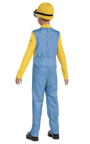 Bob Minions Costume for Kids, Official Minion Jumpsuit Outfit with Goggles and Hat, Classic Size Small (4-6) Multicolored