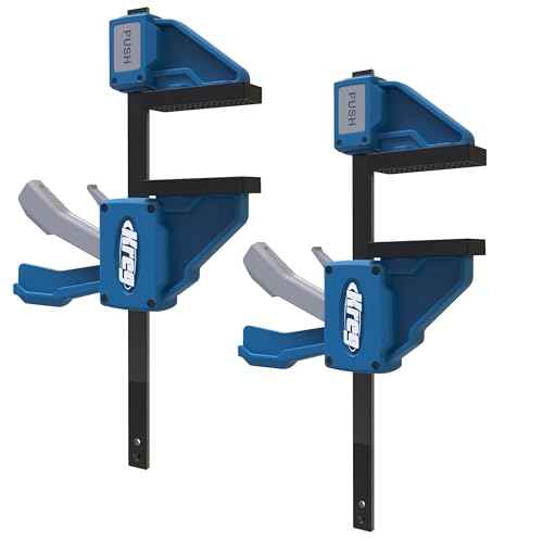 Kreg VersaGrip Clamp - Quick-Grip Bar Clamp for Woodworking - Features GripMaxx Technology - Removable Head for Use as Spreader - 6", 2-Pack