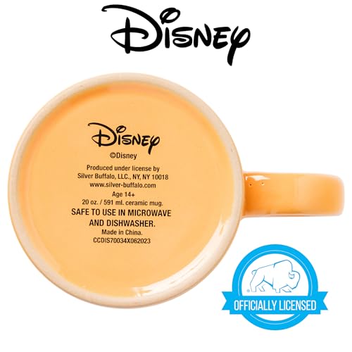 Silver Buffalo Disney Mickey Mouse Halloween Spooky Ghost Shadow Wax Resist Ceramic Mug, 20 Ounces