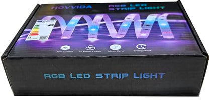 HOVVIDA LED Strip Light Lights 30M, 30 LEDs/Meter, 24V RGB LED Strip, 900 LEDs, 2x15M, APP and Remote Control, Music Mode, Timer Mode, LED for Bedroom, Living Room, Kitchen, Party