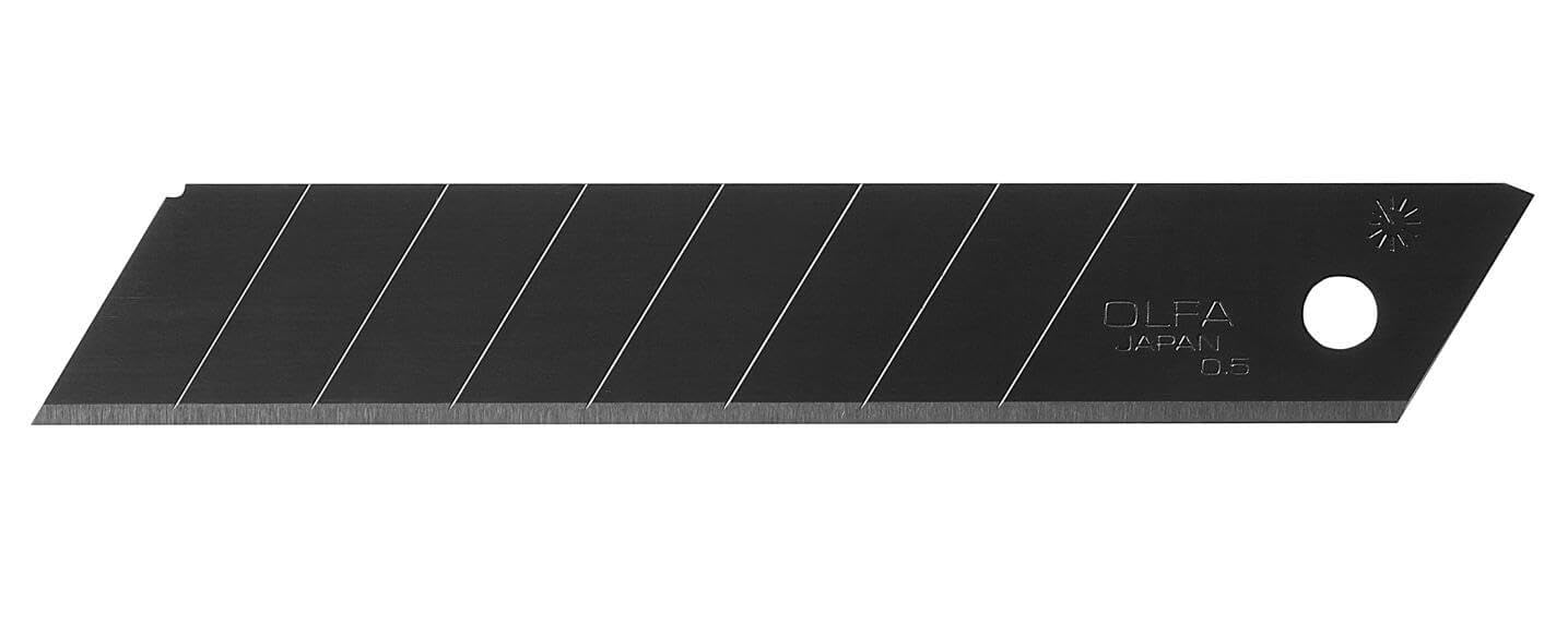 OLFA 9070 LBB-10B 18mm UltraSharp Black Snap-Off Heavy-Duty Blade, 10-Pack
