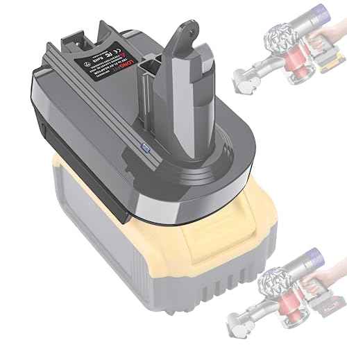 LONG FIT V6 Battery Adapter Replace for Dyson Compatible with Dewalt 20V & Milwaukee 18V Li-ion Battery Converted to Dyson V6 Battery, Use for Dyson V6 Series Vacuum Cleaners Animal Absolute
