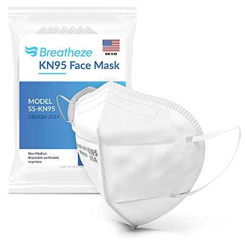 Breatheze KN95 Face Masks Made in USA - Face Masks Disposable KN95 Mask - FDA Registered Masks