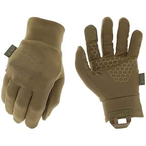 Mechanix Wear ColdWork Base Layer Winter Work Gloves - SoftShell Micro-Fleece Glove Liner - Secure Grip - Touchscreen Compatible - Machine Washable - Large - Coyote Brown