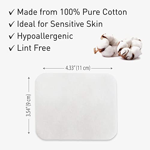 DESTALYA Baby Cotton Pads for Diaper Change | Large Cotton Squares for Sensitive Skin | Disposable Cleansing Wipes | Soft Washcloths for Personal Care, Makeup Removal (Maxi Pads 360)