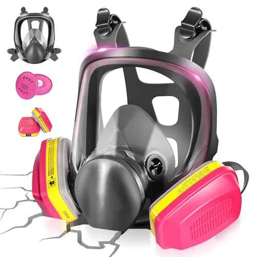 Respirator Gas Mask, Reusable Respirator Mask for Chemicals, Painting, Organic Vapors