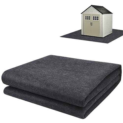 8.2x6ft Outdoor Storage Shed Floor Protector, Non Slip Garage Carport Oil Mat, Flooring Protector Pad for Patio, Furniture, Moto, Car