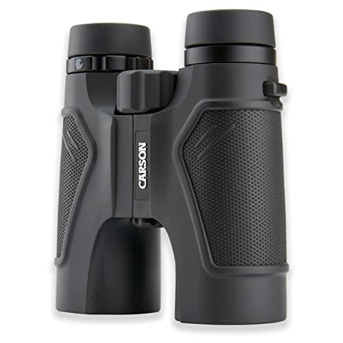 Carson 3D Series 8x42mm High Definition Compact and Waterproof Binoculars with ED Glass, Black (TD-842ED)
