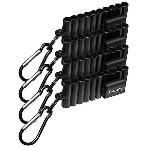 4PCS 22-Hole Screwdriver Bit Holder with Carabiner,Plastic Screwdriver Head Storage Case Organizer for Screwdriver Bit