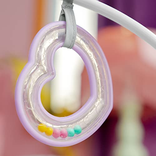 Bright Starts Rosy Rainbow Infant to Toddler Rocker with Vibrations, Baby Seat for Girl or Boy, Newborn +