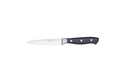 MasterClass Utility Knife, Edgekeeper Small Kitchen Knife Stainless Steel Self-Sharpening, 11.5cm (4.5"), Clam Packed, Black