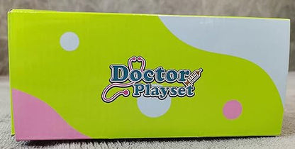 EFO SHM Kids Doctor Sets Role Play Toys Dentist Doctor's Case Children's Medical Wooden Toy with Real Stethoscope Doctor's Coat for Boys Girls