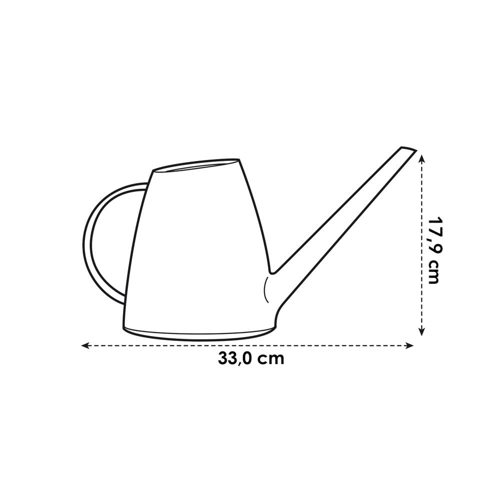 Elho Brussels Watering Can 33 - Watering Can Indoor - 1.8 liters - Ø 33.0 x H 17.0 cm - Black/Anthracite