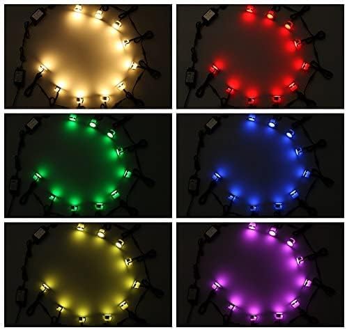 Smart LED Deck Light Kits - 10 Pack of 1.77" Low Voltage Recessed RGBW Deck Lights IP67 Waterproof for Outdoor Landscape Lighting on Steps, Floors & Pathways, Compatible with Alexa & Google Assistant