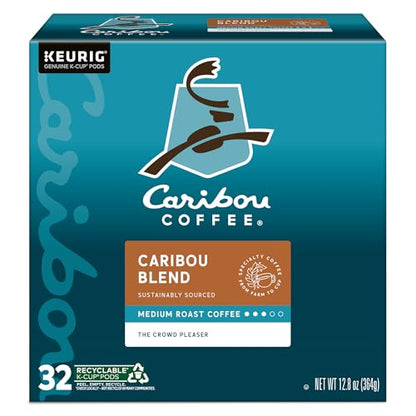 Caribou Coffee Caribou Blend, Keurig Single-Serve K-Cup Pods, Medium Roast Coffee, 32 Count(Pack of 1)