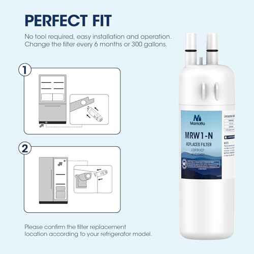 MARRIOTTO EDR1RXD1 Refrigerator Water Filter Compatible with W10295370A, WHR1RXD1, KAD1RXD1, Filter 1, W10295370, P4RFWB, P8RFWB2L, 46-9930, 46-9081 and W10311524 Air Filter (3+3)