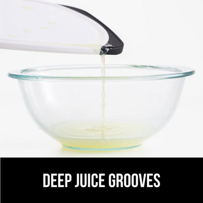 GORILLA GRIP BPA-Free Reversible Kitchen Cutting Board Set of 3, US Designed, Nonporous, Juice Grooves Catch Liquid, Slip Resistant Border, Dishwasher Safe, Durable Large Food Chopping Boards, Black