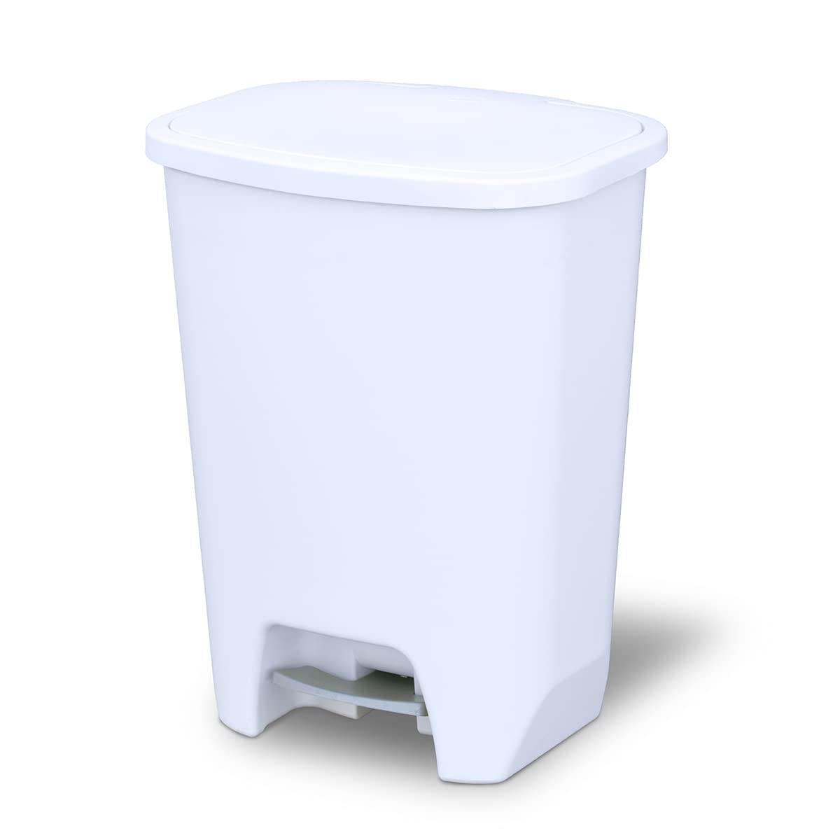 Glad Premium 20 Gallon Trash Can - Plastic Kitchen Waste Bin with Odor Protection of Lid, Stainless Steel Step On Foot Pedal and Garbage Bag Rings, Black