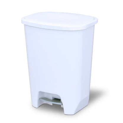 Glad Premium 20 Gallon Trash Can - Plastic Kitchen Waste Bin with Odor Protection of Lid, Stainless Steel Step On Foot Pedal and Garbage Bag Rings, Black