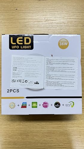 Eyesgood 2 Packs LED Bathroom Ceiling Lights 6500K 36W Square Flush Mount Office Ceiling Light Kitchen Modern White 3240LM IP44 Waterproof for Bedroom Living Room Ultra Thin