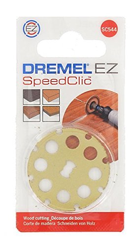 Dremel SC544 SpeedClic Wood Cutting Wheel, Carbide Cutting Disc Rotary Multi Tool Cuts In Wood, Laminates, Chipboard, Plywood, Fibreboard, 38 Mm