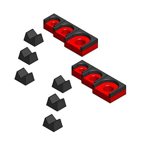 MagAttach Ratchet Organizer Kit (3 Piece Set (2-Pack), Red/Black)