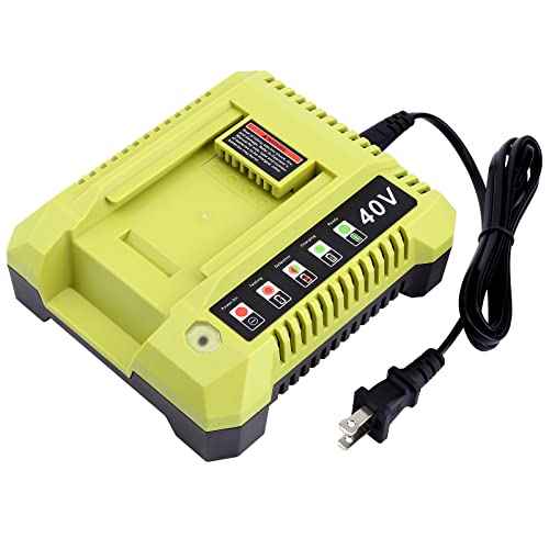 OP401 Fast Charger Replacement for Ryobi 40V Battery Charger, Compatible with Ryobi 40V Lithium Battery OP4040 OP4050 OP4050A OP40601 OP4026 OP4015 OP4030 Tools Battery