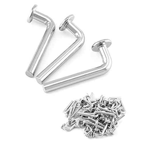 QWORK Pallet Rack Drop Pin, 50 Pcs M8x57mm Accessory Shelving System, Heavy Duty J Bolt Safety Universal Pins, Cross Beam Locker Drop Pin for Warehouse, Home