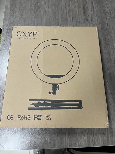 CXYP 18 inch LED Ring Light with Tripod Stand, 3200K-6000K Dimmable Selfie Ring Light with Phone Holder, Bluetooth Control, Carrying Bag for Smartphone, Makeup,Tiktok, YouTube, Vlog,Video