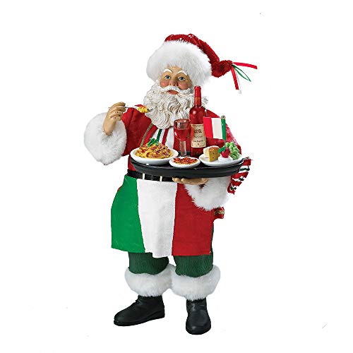Kurt Adler Musical Fabriche Italian Santa, 10.5-Inch