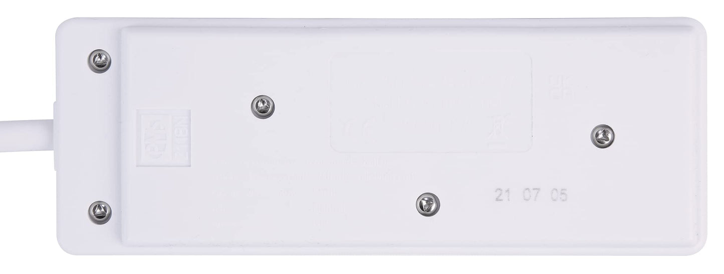 PRO ELEC PELB1900 2 Gang Extension Lead 3m, White