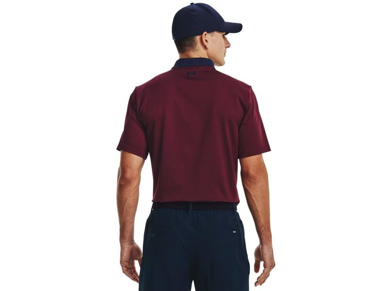 Under Armour Matchplay Printed Golf Polo Maroon/Midnight Navy LG