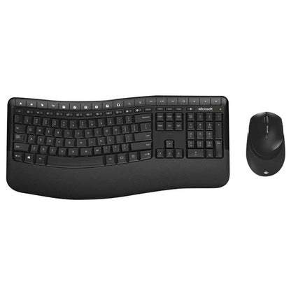 Microsoft Wireless Comfort Desktop 5050 UK QWERTY Keyboard, Black