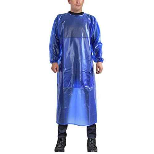 Splash Suit Waterproof Smock Chemical Resistant Apron, Long Sleeve PVC Coverall