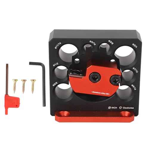 Dowel Maker Jig Kit Imperial 5/16 3/8 7/16 1/2 9/16 5/8 11/16 3/4in Adjustable 8 Holes Carbide Inserts Dowel Maker Jig Tool Woodworking Round Rod Auxiliary Tool for Electric Drill
