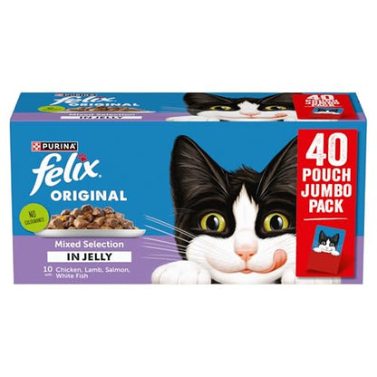 FELIX Original Mixed Selection in Jelly Wet Cat Food 40x85g