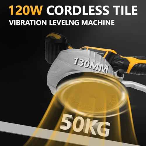 Tile Vibration Tool for De-walt 20V Max Battery, Labfintom Vibration Leveling Machine with 8 Adjustable Speed, Suction Cup, Package Bag Include for Floor, Tile, Wall (Tools Only)