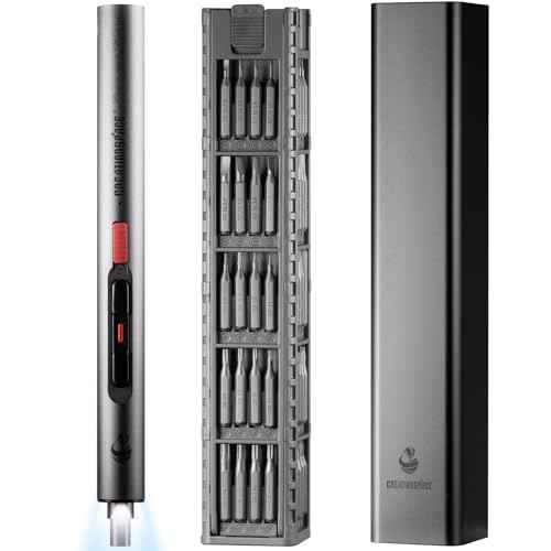 Electric Screwdriver, 72 IN 1 Precision Screwdriver Set with 3 Torque Settings, Magnetic Storage & LED Light, S2 Steel Mini Power Screwdriver Repair Tool Kit for Electronics, Laptop, Camera, and PC