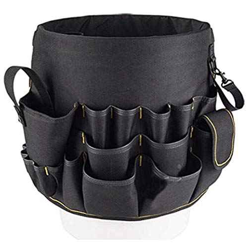 Bucket Tool Organizer, 56 Pockets, Bucket Tool Caddy Organization for Garden Yard Lawn, Construction, Carpenter, Electrician, for Most Buckets, Tote and Bucket Organizer