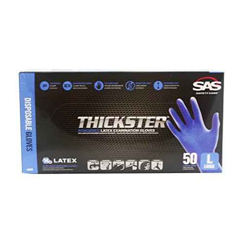 SAS 6603 (1 box) Thickster Textured Safety Latex Gloves, Large