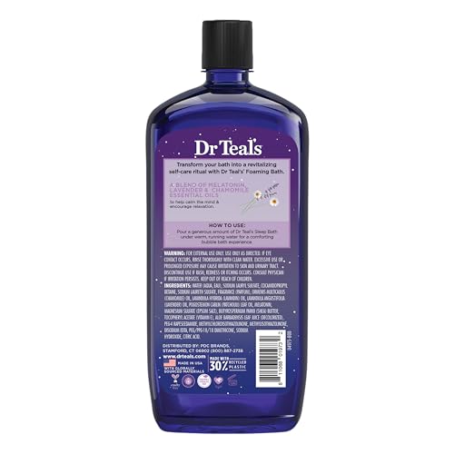 Dr Teal's Foaming Bath with Pure Epsom Salt, Relax & Relief with Eucalyptus & Spearmint, 34 fl oz (Pack of 2)